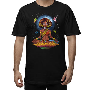 African Girl T-Shirt, Afro Girl Shirt, Afrocentric Shirt, Black Girl Shirt, Black Woman T-Shirt, African Women's Clothing, African Woman Tee, African Goddess T-Shirt, Afro Girl Clothing - Psychonautica Store