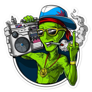 Alien Weed Stickers, Stoner Stickers, Stoner Decal, Stoner Decals, Cannabis Sticker, Stoner Gifts, Marijuana Stickers - Psychonautica Store