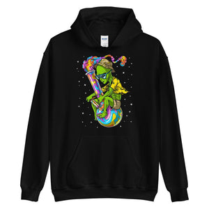 Alien Weed Hoodie, Stoner Hoodie, Stoner Clothes, Psychedelic Hoodie, Stoner Clothing, Festival Clothing, Stoner Sweatshirt - Psychonautica Store