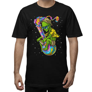 Stoner Shirt, Alien Smoking Weed Shirt, Weed T-Shirt, Cannabis T-Shirt, Stoner Clothes, Weed Clothing - Psychonautica Store