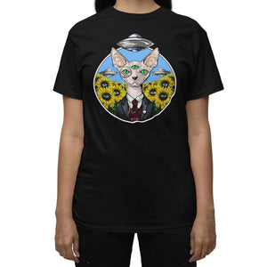 Sphynx Cat Shirt, Psychedelic Sphynx Cat T-Shirt, Hairless Cat Shirt, Sphynx Cat Clothing, Sphynx Cat Clothes - Psychonautica Store