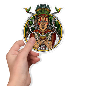 Ayahuasca Shaman Sticker, Trippy Sticker, Ayahuasca Sticker, Ayahuasca Decals, Psychedelic Sticker, Ayahuasca Ceremony - Psychonautica Store
