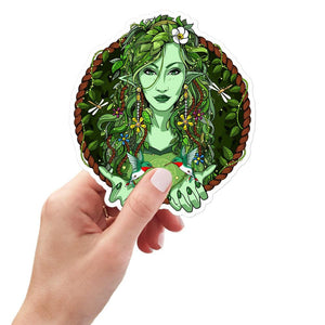 Ayahuasca Sticker, Nature Spirit Sticker, Forest Sticker, Floral Stickers, Hippie Sticker, Ayahuasca Decals, Psychedelic Stickers - Psychonautica Store