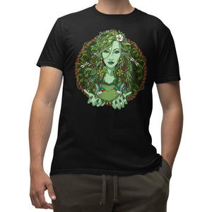 Ayahuasca T-Shirt, Nature Spirit T-Shirt, Ayahuasca Clothes, Forest Spirit Apparel, Floral Clothing, Ayahuasca Apparel - Psychonautica Store