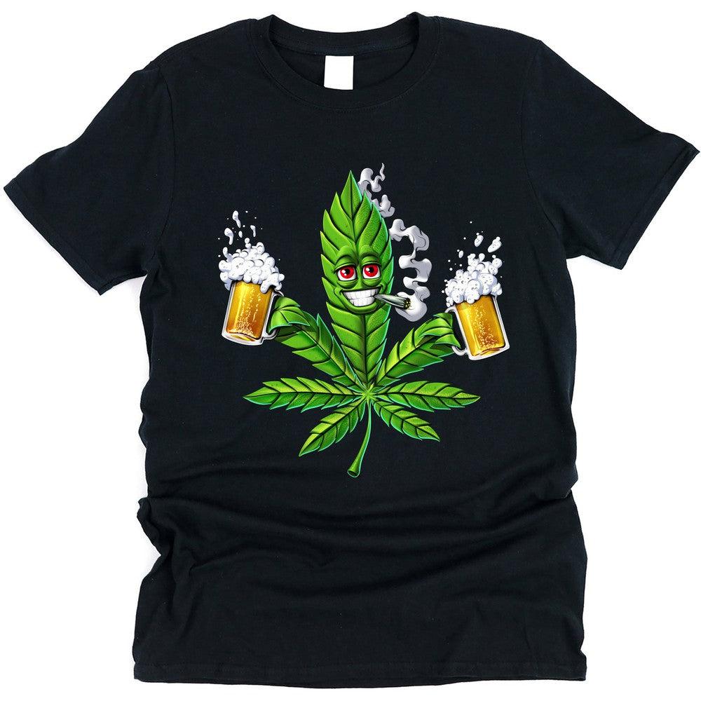 Weed Beer Shirt, Funny Weed T-Shirt, Stoner Shirt, Cannabis Shirt, Marijuana Shirt, Stoner Clothing - Psychonautica Store