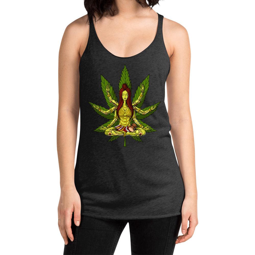 Shiva Meditation Tank Top, Hippie Stoner Tank, Psychedelic Womens Tank, Cannabis Womens Tank, Weed Shiva Tank, Shiva Meditation Tank, Psychedelic Shiva Tank, Cannabis Clothing - Psychonautica Store