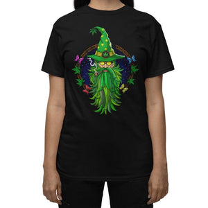 Cannabis Wizard T-Shirt, Pot Smoker T-Shirt, Hippie Stoner T-Shirt, Marijuana T-Shirt, Weed Shaman Shirt, Psychedelic Wizard T-Shirt, Marijuana T-Shirt - Psychonautica Store