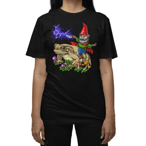 Psychedelic Forest T-Shirt, Cottagecore Shirt, Trippy Mushrooms T-Shirt, Psychedelig Mushrooms T-Shirt, Gnome Clothes, Forest Gnome Clothing, Gnome Clothes - Psychonautica Store
