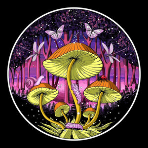 Magic Mushrooms, Trippy Mushroom Forest, Psychedelic Forest, Magic Mushrooms, Hippie Forest, Hippie Mushrooms, Psychedelic Fungi - Psychonautica Store