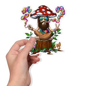 Magic Mushroom Sticker, Hippie Mushroom Stickers, Psychedelic Mushroom Sticker, Funny Mushroom Stickers, Stoner Sticker, Amanita Muscaria Sticker, Psychedelic Hippie Stickers - Psychonautica Store