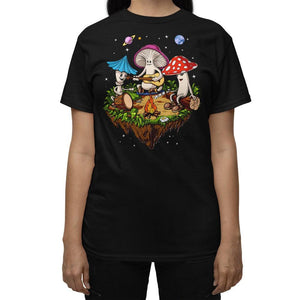 Hippie Mushrooms Camping T-Shirt, Mushrooms Shirt, Hippie Shirt, Magic Mushrooms Tee, Hippie Clothes, Festival Clothing, Hippie Clothing - Psychonautica Store