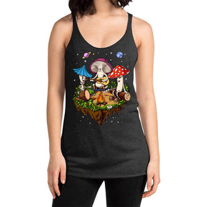 Hippie Mushrooms Tank, Hippie Tank Top, Hippie Clothes, Psychedelic Womens Tank, Camping Clothing, Hippie Clothes - Psychonautica Store