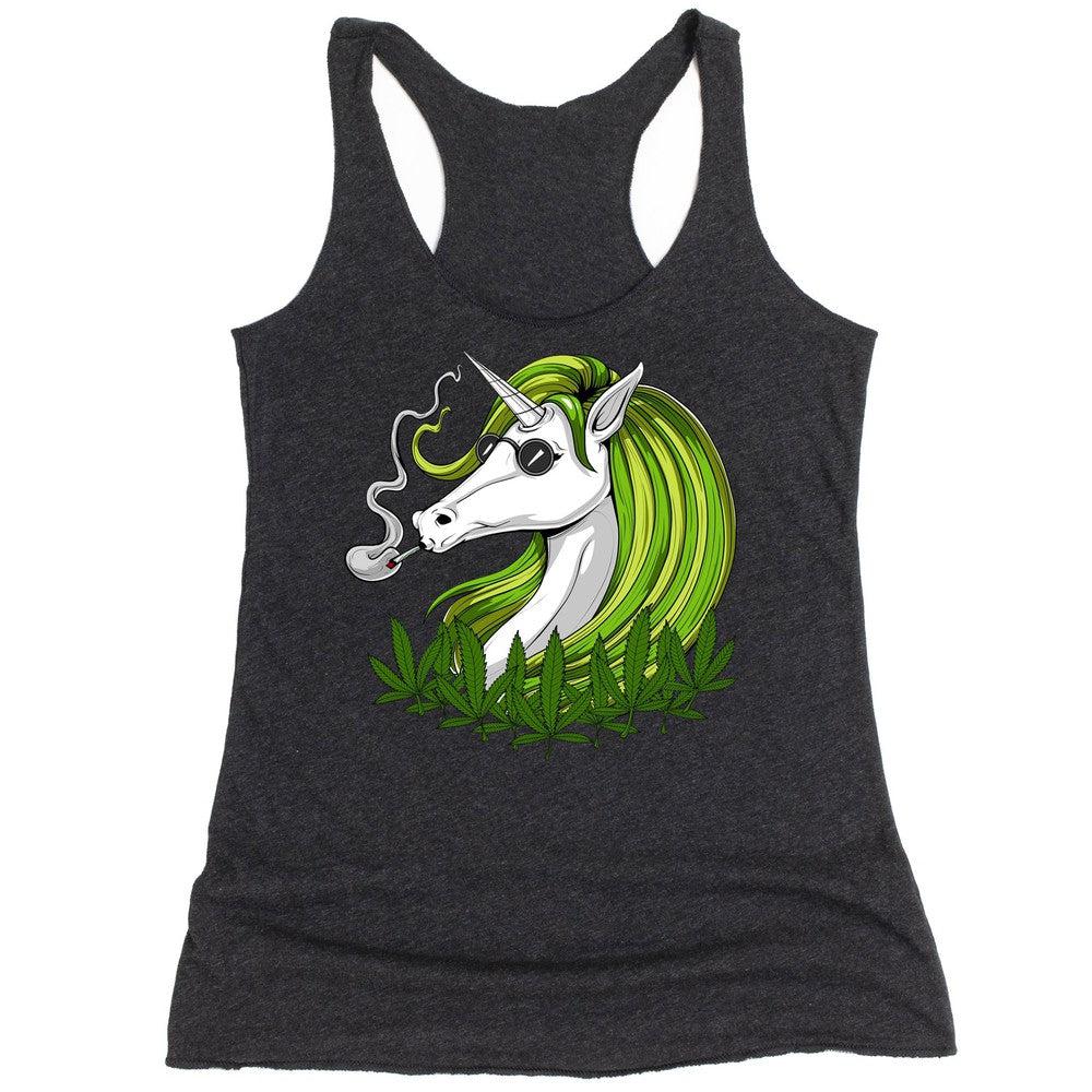 Unicorn Smoking Weed Tank Top, Hippie Womens Tank Top, Cannabis Tank Top, Psychedelic Unicorn Tank, Stoner Clothing, Hippie Clothes - Psychonautica Store