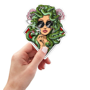 Medusa Goddess Sticker, Stoner Stickers, Hippie Sticker, Weed Sticker, Psychedelic Sticker, Stoner Decals, Medusa Decal - Psychonautica Store