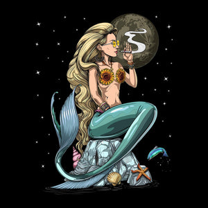 Mermaid T-Shirt, Hippie T-Shirt, Stoner Womens Shirt, Hippie Clothes, Weed Tee, Weed Womens Shirt, Hippie Clothing - Psychonautica Store