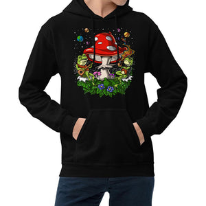 Psychedelic Frogs Hoodie, Trippy Mushrooms Hoodie, Bufo Alvarius Hoodie, Funny Hippie Hoodie, Magic Mushrooms Hoodie, Psychedelic Hoodie, Trippy Frog Hoodie - Psychonautica Store