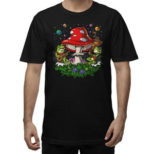 Cottagecore Frogs Shirt, Magic Mushrooms Shirt, Psychedelic Frogs T-Shirt, Goblincore T-Shirt, Amanita Muscaria Shirt, Frogs Clothing, Fantasy Forest Tee, Trippy Frog Shirt - Psychonautica Store