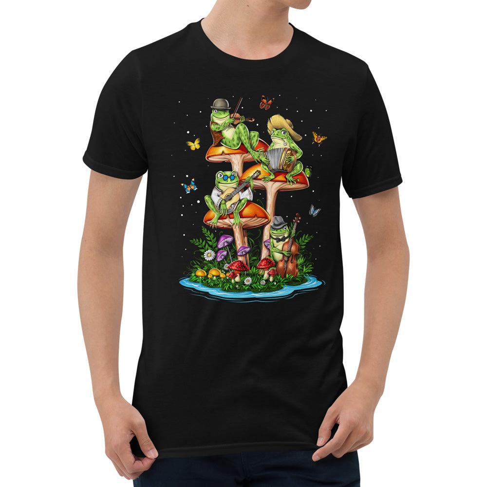 Mushroom Frogs Shirt, Trippy Forest Shirt, Mushroom Forest T-Shirt, Cottagecore Frogs Shirt, Funny Frogs Tee, Fairycore Shirt, Cute Frog T-Shirt - Psychonautica Store