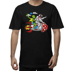 Mushroom Shirt, Alien Astronaut Shirt, Psychedelic Shirt, Funny Alien Shirt, Psychedelic Clothes, Alien Clothing - Psychonautica Store