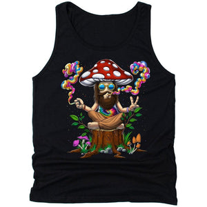 Magic Mushroom Mens Tank, Hippie Mushroom Tank Top, Psychedelic Mushroom Tank, Trippy Tanks, Hippie Clothing, Amanita Muscaria Tank, Mushroom Unisex Tank - Psychonautica Store