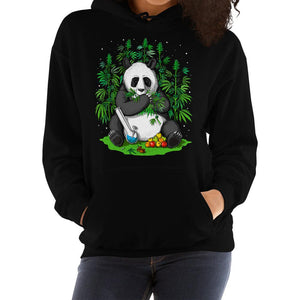 Panda Hoodie, Stoner Hoodie, Weed Hoodie, Cannabis Hoodie, Stoner Clothes, Weed Clothing, Funny Panda Clothing - Psychonautica Store