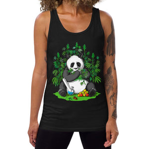Panda Tank Top, Weed Tank, Hippie Tank, Panda Clothes, Cannabis Tank, Stoner Clothing, Funny Panda Clothes - Psychonautica Store