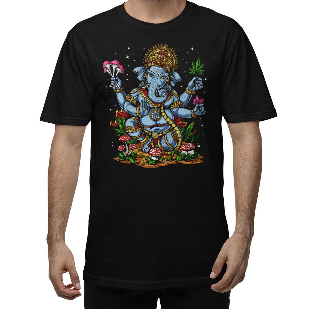 Psychedelic Ganesha Shirt, Hippie Shirt, Weed Shirt, Stoner Tee, Festival Clothing, Psychedelic Clothing - Psychonautica Store