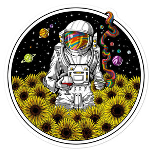 Psychedelic Astronaut, Astronaut Smoking Weed, Astronaut Weed Sticker,Stoner Stickers, Stoner Gifts, Hippie Stickers, Psychedelic Sticker, Trippy Stickers - Psychonautica Store