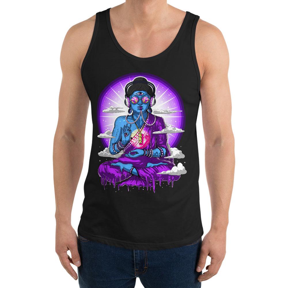 Psytrance Tank, Psychedelic Tank, Buddha Tank Top, Trippy Tank, EDM Clothes, Festival Clothes, Festival Clothing - Psychonautica Store