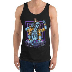 Shiva DJ Tank Top, Psychedelic Shiva Tank, EDM DJ Mens Tank, Hindu God Shiva Tank Top, Dubstep DJ Tank, Techno Music DJ Tank - Psychonautica Store