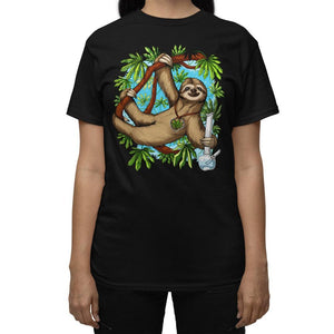 Sloth Weed T-Shirt, Stoner T-Shirt, Weed Shirt, Funny Weed Apparel, Stoner Clothes, Weed Clothes - Psychonautica Store