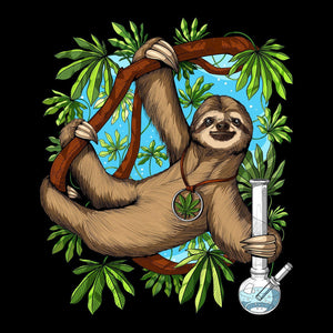 Funny Stoner Shirt, Sloth Smoking Weed Shirt, Hippie T-Shirt, Sloth Tee, Weed Shirt, Stoner Clothing, Weed Tees - Psychonautica Store