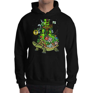 Aliens Smoking Weed, Aliens Weed Hoodie, Stoner Hoodie, Stoner Clothing, Stoner Clothing, Psychedelic Hoodie, Hippie Hoodie, Stoner Clothes - Psychonautica Store
