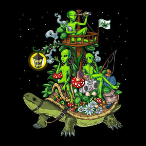 Hippie Aliens Shirt, Hippie Shirts, Psychedelic Shirt, Aliens Weed Shirt, Funny Aliens Tee, Stoner Shirt, Weed Shirt, Cannabis Shirt - Psychonautica Store