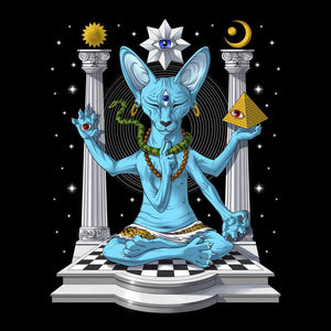 Psychedelic Sphynx Cat, Psychedelic Shiva, Trippy Sphynx Cat, Shiva Sphynx Cat, Funny Sphynx Cat - Psychonautica Store