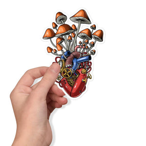 Magic Mushrooms Stickers, Mushrooms Stickers, Steampunk Sticker, Psychedelic Stickers, Shrooms Stickers, Mushroom Decals - Psychonautica Store