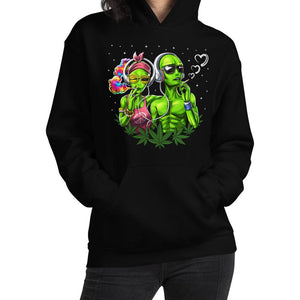 Aliens Smoking Weed, Weed Aliens Hoodie, Hippie Sweatshirt, Stoner Clothes, Hippie Hoodie, Cannabis Hoodie, Hippie Clothing - Psychonautica Store