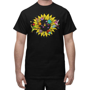 Psychedelic Sunflower T-Shirt, Trippy Sunflowers Shirt, Hippie Sunflower Shirt, Floral T-Shirt, Sunflower Clothes, Sunflowers Clothing - Psychonautica Store