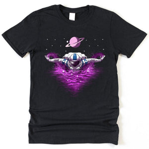 Psychedelic Astronaut T-Shirt, Swimming Astronaut Shirt, Trippy Astronaut Shirt, Space Astronaut T-Shirt, Swimmer Clothing - Psychonautica Store