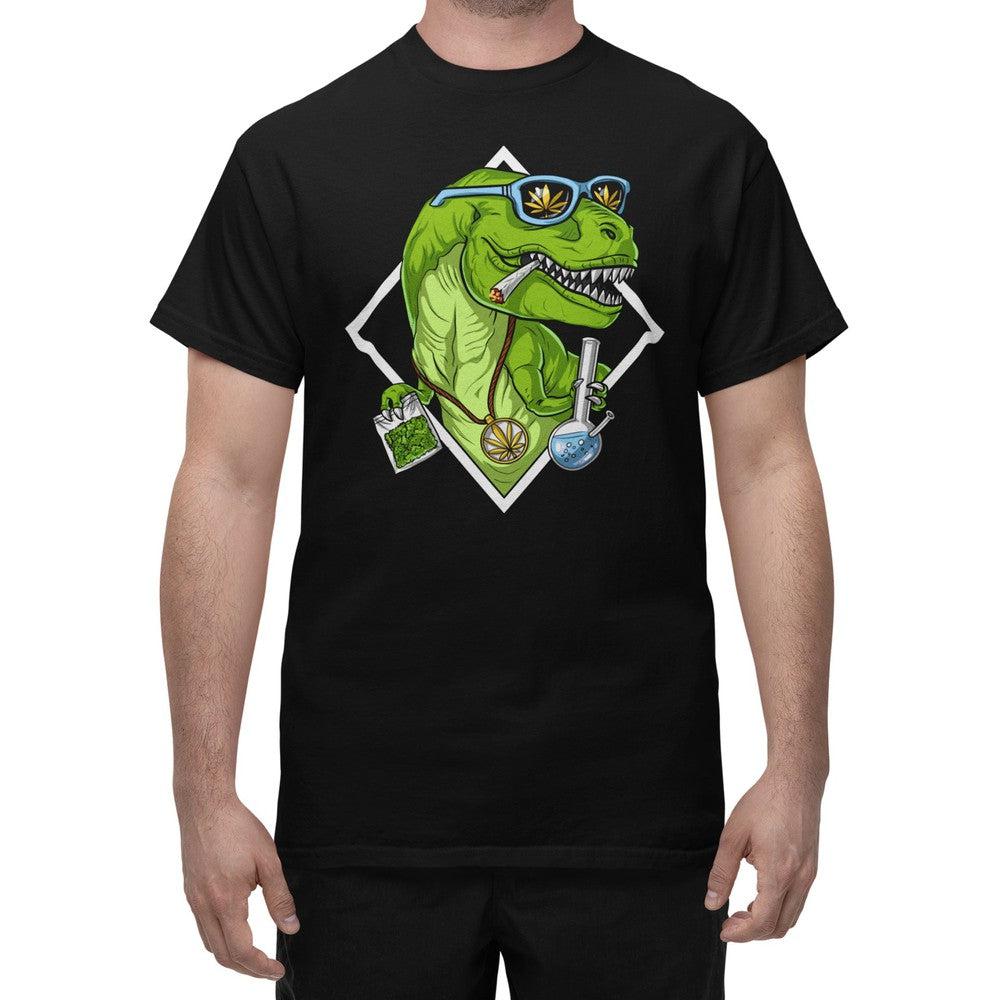T-Rex Dinosaur Shirt, Stoner Shirt, Weed Shirt, Cannabis Shirt, Stoner Clothes, Weed Clothing, Dinosaur Clothing - Psychonautica Store