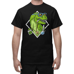 T-Rex Dinosaur Smoking Weed Shirt, Stoner Shirt, Weed Shirt, Cannabis Shirt, Marijuana T-Shirt, Weed Clothing, Stoner Clothing - Psychonautica Store
