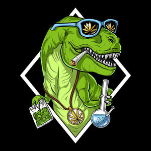 T-Rex Dinosaur Shirt, Stoner Mens Shirt, Weed Mens Shirt, Mens Cannabis Shirt, Funny Stoner Clothes, Weed Clothing, Dinosaur Clothing - Psychonautica Store
