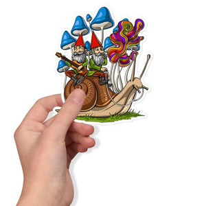 Gnomes Stickers, Psychedelic Sticker, Hippie Stickers, Magic Mushrooms Stickers, Trippy Decals, Gnomes Smoking Weed - Psychonautica Store