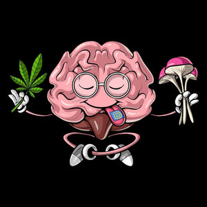 Psychedelic Brain, Stoner Brain, Funny Hippie Brain, Trippy Brain, Brain Smoking Weed, Magic Mushrooms Brain - Psychonautica Store