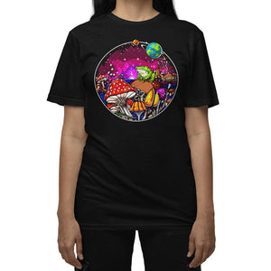 Magic Mushrooms T-Shirt, Mushrooms Forest T-Shirt, Psychedelic T-Shirt, Mushrooms Clothes, Trippy Mushrooms T-Shirt, Mushrooms Clothing, Psilocybin Mushrooms T-Shirt - Psychonautica Store