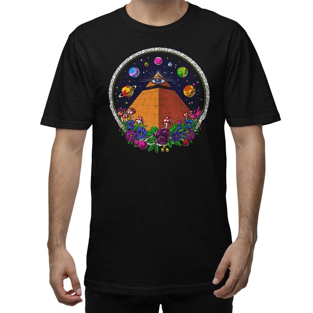Psychedelic Pyramid Shirt, Egyptian Pyramids Shirt, Trippy Pyramid Shirt, Psychedelic Clothes, Psychedelic CLothing, Trippy Tee, Festival Clothing - Psychonautica Store