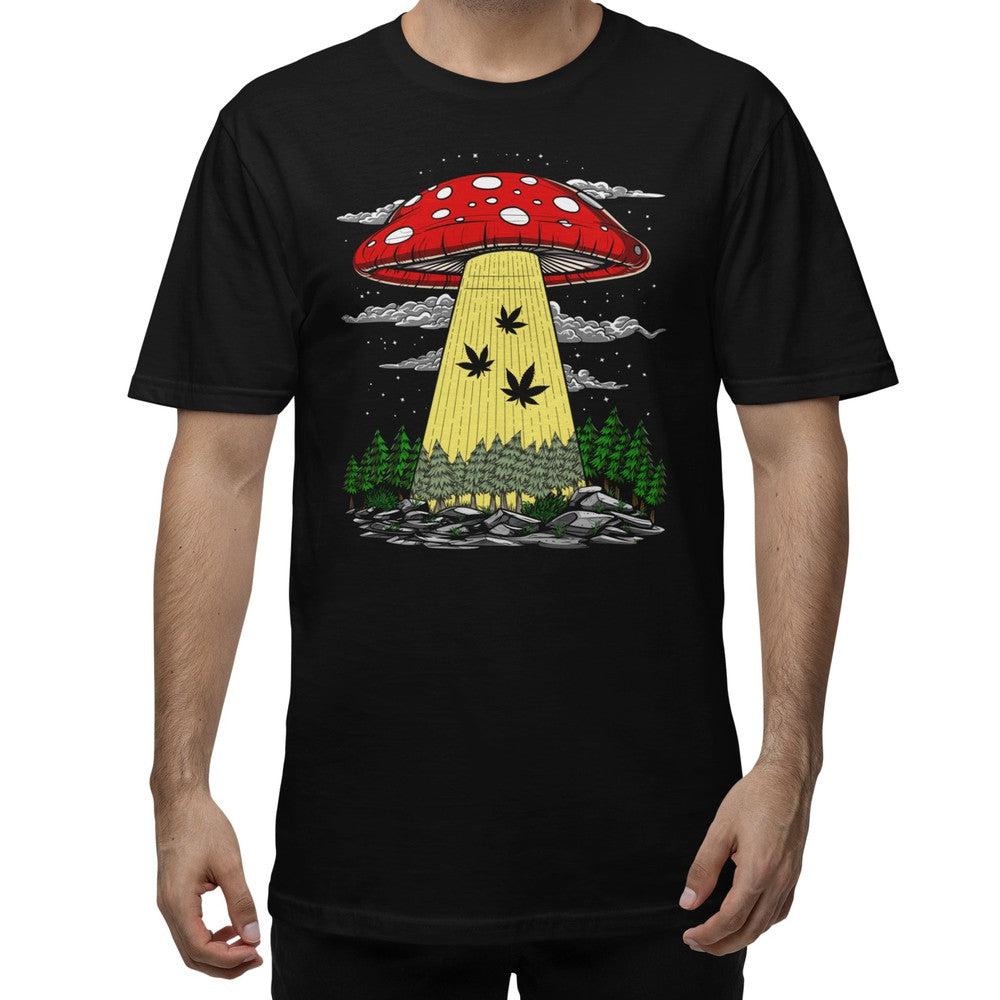 Weed Alien Shirt, Alien Abuction Shirt, Psychedelic Tee, Cannabis Shirt, Marijuana Shirt, Hippie Shirt, Stoner Shirt, Hippie Clothes, Festival Clothing - Psychonautica Store