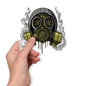 Weed Gas Mask Sticker, Weed Stickers, Stoner Stickers, Cannabis Stickers, Marijuana Stickersm, Ganja Sticker - Psychonautica Store