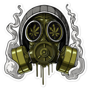 Stoner Gas Mask Sticker, Weed Stickers, Stoner Decals, Cannabis Stickers, Marijuana Stickersm, Ganja Sticker - Psychonautica Store