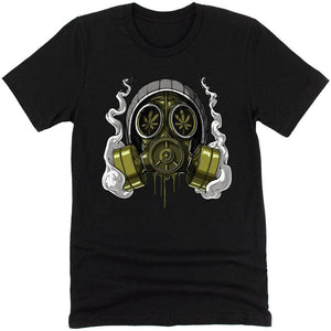 Weed Gas Mask Shirt, Weed Mens Tee, Cannabis Shirts, Stoner Clothes, Marijuana Shirt, Stoner Clothing - Psychonautica Store